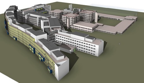 Opzetten 3D model Martini Ziekenhuis