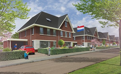 Dubbele woonhuizen te Bedum